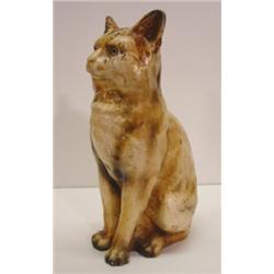CHALKWARE CAT STATUETTE