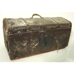 EARLY SMALL ROLL-TOP DOCUMENT BOX