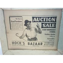 CRUMPTON, MARYLAND AUCTION ADVERTISING SIGN