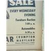 Image 3 : CRUMPTON, MARYLAND AUCTION ADVERTISING SIGN