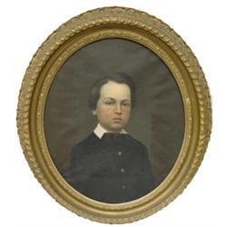 OIL ON CANVAS PAINTING IN GOLD GILT FRAME