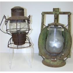 TWO PIECE RAILROAD LANTERN LOT