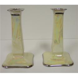 PAIR OF BAVARIAN CANDLESTICKS
