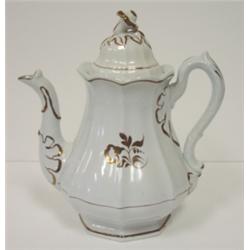IRONSTONE FLORAL DECORATED TEAPOT