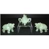 Image 1 : LOT OF 3 JADEITE FIGURINES