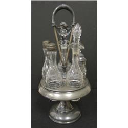 6 PC. CASTOR SET WITH CHERUB DECORATION