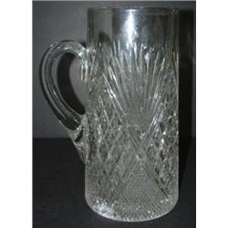 AMERICAN CUT GLASS TANKARD PITCHER