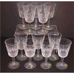 SET OF 12 WATERFORD CRYSTAL GOBLETS