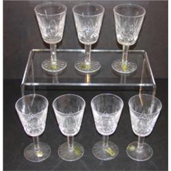 SET OF 7 WATERFORD CRYSTAL GOBLETS