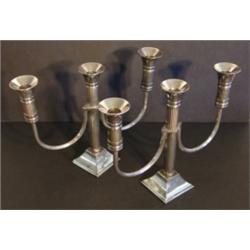 PR. OF NEO-CLASSICAL SILVERPLATE CANDELABRAS