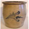 Image 1 : BLUE DECORATED STONEWARE CROCK