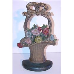 CAST IRON HUBLEY BOUQUET DOOR STOP