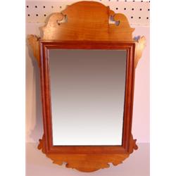 PINE CHIPPENDALE STYLE WALL MIRROR