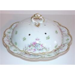 HAVILAND LIMOGES COVERED PANCAKE DISH