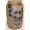 Image 1 : HEAVILY BLUE DECORATED STONEWARE CROCK