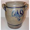 Image 1 : BLUE TOUCH DECORATED STONEWARE CROCK