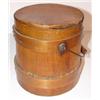 Image 4 : SMALL PRIMITIVE FIRKIN WITH HANDLE & LID