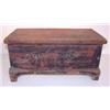 Image 1 : RED AND BLACK PAINTED MINIATURE BLANKET CHEST