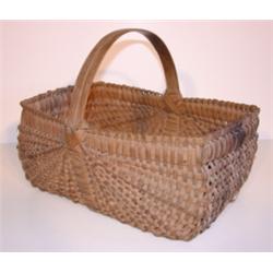 SPLINT OAK RECTANGULAR FORM BASKET