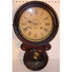 ROSEWOOD INGRAHAM & CO. WALL REGULATOR CLOCK