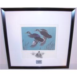 NED MAYNE 1980 DELAWARE DUCK STAMP & PRINT