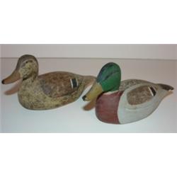 PR. OF MINIATURE REED MALLARD DECOYS