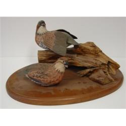 D. NORVEL 1980 CARVING OF BOBWHITE QUAILS
