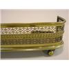 Image 3 : BRASS FIREPLACE FENDER WITH BALL FEET