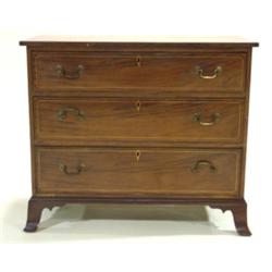 PERIOD CHIPPENDALE WALNUT CHEST