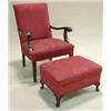 Image 1 : MARTHA WASHINGTON STYLE ARM CHAIR & FOOTSTOOL