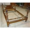 Image 1 : EARLY WALNUT HEAVILY TURNED ROPE BED
