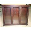Image 1 : MAHOGANY THREE DOOR BOOKCASE