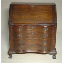 MAHOGANY GOV. WINTHROP SLANT-FRONT DESK