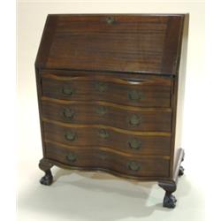 MAHOGANY SLANT-FRONT DESK