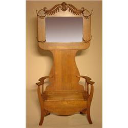 OAK HALL RACK WITH MIRROR
