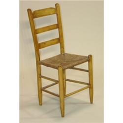 PRIMITIVE LADDER BACK SIDE CHAIR