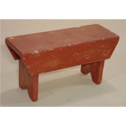 SMALL CONTEMP. OVERPAINTED BENCH