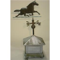 PRANCING HORSE COPPER WEATHER VANE