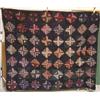 Image 1 : LOG CABIN PATTERN CRAZY QUILT