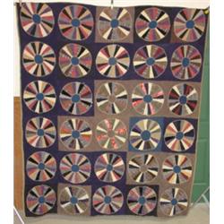CIRCLE PATTERN CRAZY QUILT