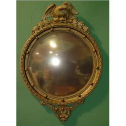 GOLD GILT CONVEX WALL MIRROR