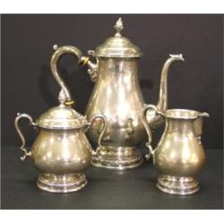 3 PC. PRELUDE INTERNATIONAL STERLING TEA SERVICE