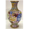 Image 1 : CLOISONN+ FLORAL DECORATED MANTEL VASE