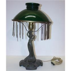 ART DECO FIGURAL STEMMED LAMP