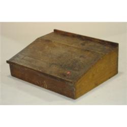 PRIMITIVE TABLE TOP SCHOOLMASTER'S DESK