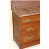 Image 2 : VICTORIAN WALNUT MARBLE TOP WASHSTAND