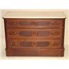Image 1 : VICTORIAN WALNUT MARBLE TOP CHEST