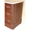 Image 3 : VICTORIAN WALNUT MARBLE TOP CHEST