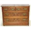 Image 1 : VICTORIAN WALNUT MARBLE TOP CHEST