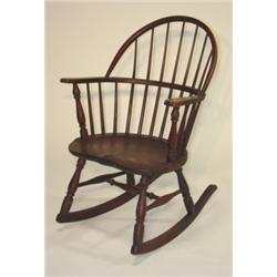 MAHOGANY WINDSOR STYLE ROCKER
